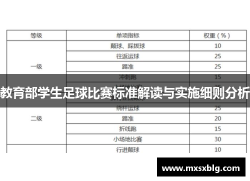 教育部学生足球比赛标准解读与实施细则分析